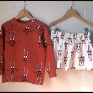 Hugo Loves Tiki Sweater and Skirt Set